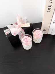 Peony Candle -Birthday Gift - Coco Soy Wax Votive Flower Cotton Wick 90G Luxury Boxed - thumbnail 1