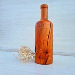Handmade Cherry Wood Vase - Rustic Wooden Bud Vase, Minimalist Decor - thumbnail 1
