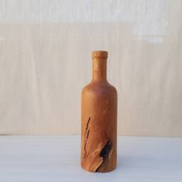 Handmade Cherry Wood Vase - Rustic Wooden Bud Vase, Minimalist Decor - thumbnail 3