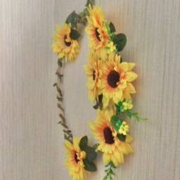 Sunflower Hoop Wall Hanging, Sunflower Wreath, Flower Decoration, Home Decor, Gift For Mother - thumbnail 3