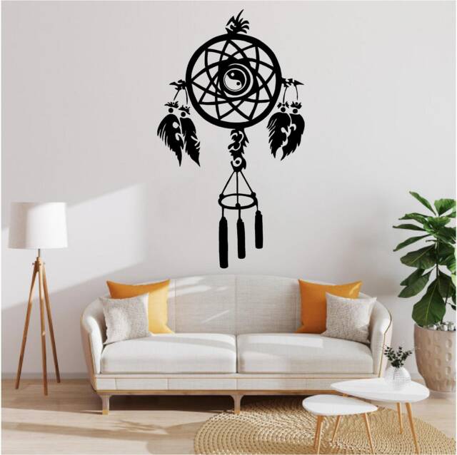 Dream Catcher Vinyl Wall Art, Decal, Sticker, Transfer, Mural, Removable, Decoration, Interior, Exterior, Peel & Stick, Full -0878 - image 1
