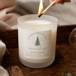 Personalised Christmas Candle Gift Daughter & Son-In-Law, Scented Soy Wax - thumbnail 1