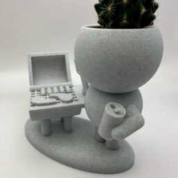 "Bbq Succulent Planter ""Wee Jimmy Let's Throw Another Shrimp On The Barbie" - thumbnail 2