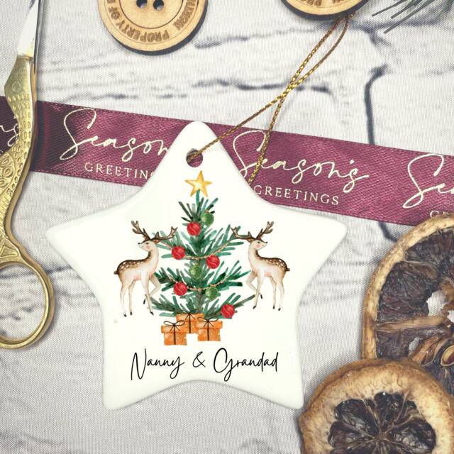 Christmas Bauble, Personalised Ornament, Ornament For Nanny/Sister/Grandma, Bauble Friend/Mum/Brother, Star - image 1