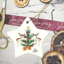 Christmas Bauble, Personalised Ornament, Ornament For Nanny/Sister/Grandma, Bauble Friend/Mum/Brother, Star - thumbnail 3