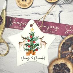 Christmas Bauble, Personalised Ornament, Ornament For Nanny/Sister/Grandma, Bauble Friend/Mum/Brother, Star - thumbnail 1