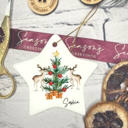 Christmas Bauble, Personalised Ornament, Ornament For Nanny/Sister/Grandma, Bauble Friend/Mum/Brother, Star - thumbnail 2