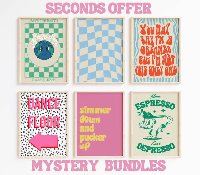 Discounted Seconds Sale - Mystery Bundles - Minimum Of 5 Prints - Imperfect Prints Wall Art Decor Gallery Set Poster - image 1