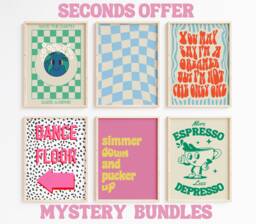 Discounted Seconds Sale - Mystery Bundles - Minimum Of 5 Prints - Imperfect Prints Wall Art Decor Gallery Set Poster - thumbnail 1