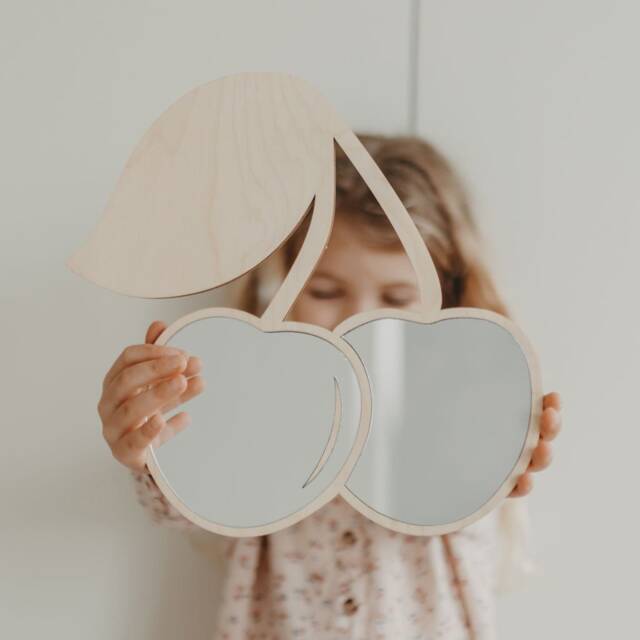 Cherry Shatterproof Mirror - Perfect Gift For Bedroom & Nursery Fruit - image 1