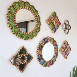 "Peruvian Mirrors ""Greenish Rainbow Collection" - thumbnail 3