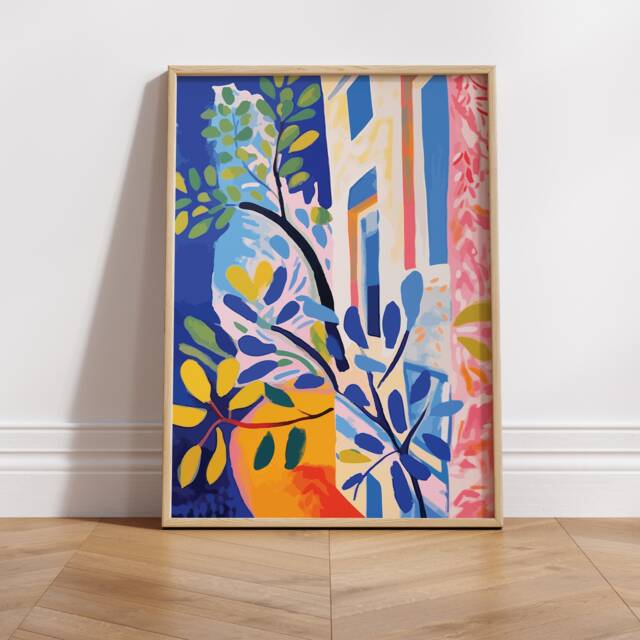 Contemporary Abstract Art Poster - Matisse Inspired, Ideal For New Home Gift - image 1