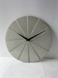 Cement Grey Wall Clock Modern Art Deco, Silent Clock
