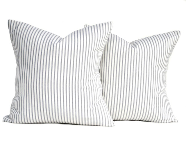Two High Quality Magnolia Pillow Covers, Slate Grey Pillow, Cushion, Decorative Throw Charcoal Pillow - image 1
