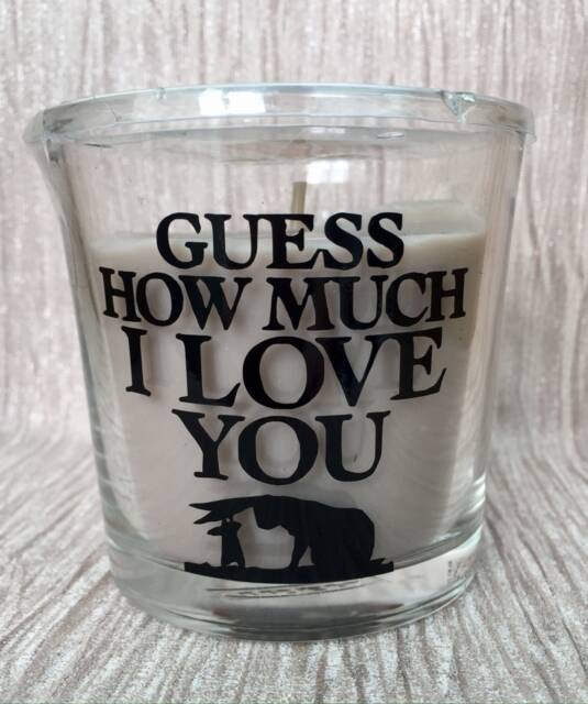 Guess How Much I Candle. Birthday.mothers Day. Wedding. Baby Shower. Engagement. Christening Gift. Valentines - image 1