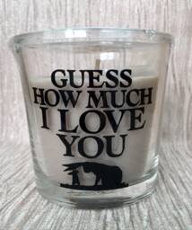 Guess How Much I Candle. Birthday.mothers Day. Wedding. Baby Shower. Engagement. Christening Gift. Valentines - thumbnail 1