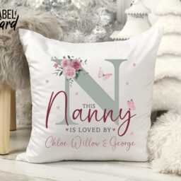 Personalised Nanny Cushion - Birthday Gift New Christmas From Grandchildren Best Nan - thumbnail 3