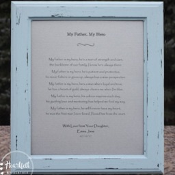 Personalized Poem For Dad - Distressed Picture Frame, Father's Day Gift - thumbnail 2