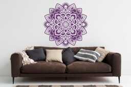 Yoga Wall Art - Mandala Vinyl Decal For Meditation & Relaxation Spaces