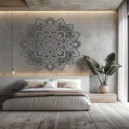 Yoga Wall Art - Mandala Vinyl Decal For Meditation & Relaxation Spaces - thumbnail 3