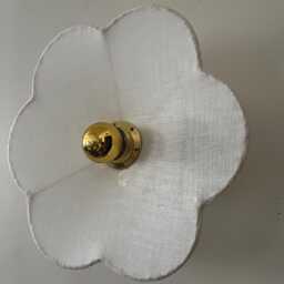 Sweetie White Linen Wall Light, Fixed, Made in France - thumbnail 3