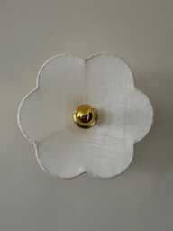 Sweetie White Linen Wall Light, Fixed, Made in France