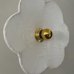 Sweetie White Linen Wall Light, Fixed, Made in France - thumbnail 2