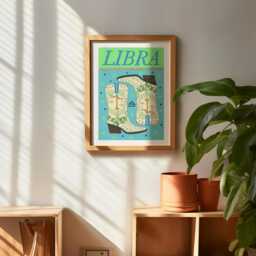 Libra Cowgirl Boot Print Western Zodiac Art - thumbnail 3
