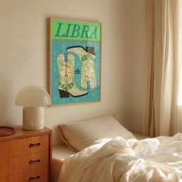 Libra Cowgirl Boot Print Western Zodiac Art - thumbnail 2
