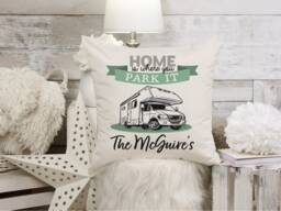 Motorhome Gift - Personalised Cushion Van Life Accessories Custom Camper Sign Grandad - thumbnail 1