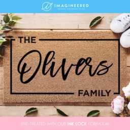 Personalized Rug - Custom Welcome Door Mat Housewarming Gift Family Name Doormat Closing Porch Decor - thumbnail 1