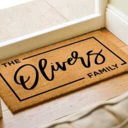 Personalized Rug - Custom Welcome Door Mat Housewarming Gift Family Name Doormat Closing Porch Decor - thumbnail 2