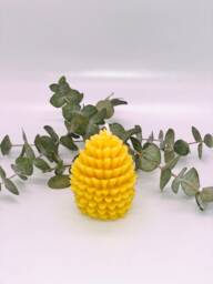 Small Beeswax Pinecone Candle - thumbnail 1