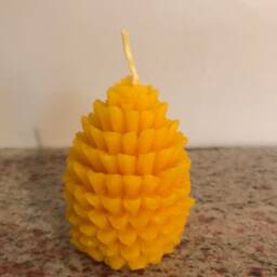 Small Beeswax Pinecone Candle - thumbnail 3
