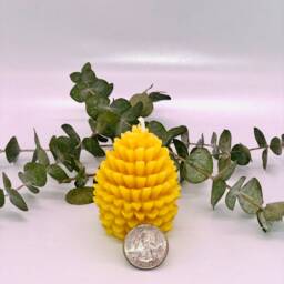 Small Beeswax Pinecone Candle - thumbnail 2