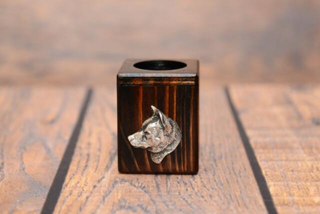 Shiba Inu - Wooden Candlestick With Dog, Souvenir, Decoration, Limited Edition, Collection - image 1