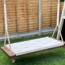 Extra Large Walnut Swing Bench Handmade Wooden Garden - thumbnail 3