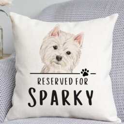 Westie Cushion - Dog Related Gift Reserved For Dog Cushion Gift