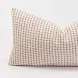 Earthy Brown & Beige Cotton Linen Pillow Cover, Kapok Insert - thumbnail 2