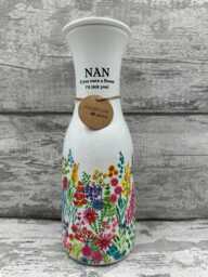 Nan Vase, Flower Vase , - Decoupage Gift, Flowers, Mother's Day Gifts , If Nans Were Flowers I'd Pick Youx- Or We'd You - thumbnail 1