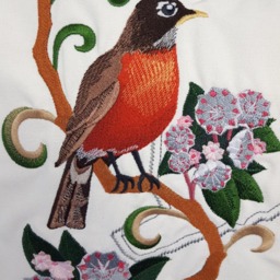 Connecticut Rob & Mountain Laurel Medley-Embroidered With Feather Insert - thumbnail 2