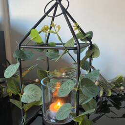 Christmas Candle Lantern Artificial Eucalyptus Foliage Ornament Home Decor Decorative Decoration Gift Housewarming Valentines - thumbnail 3