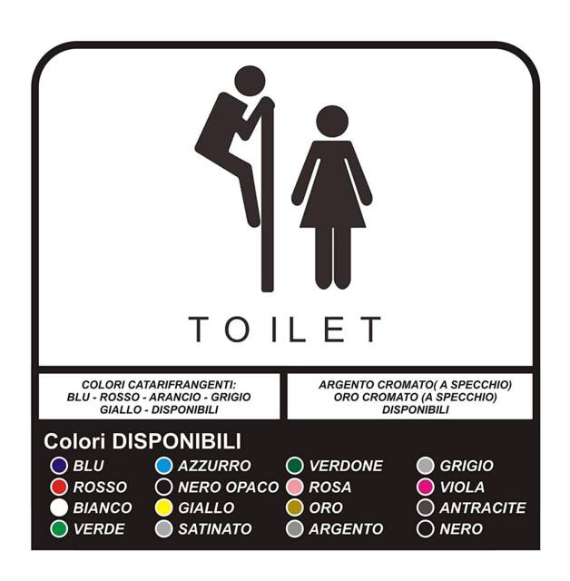 2 Stickers Wall Sticker Funny Made in Italy With Professional Films Excellent For External Use