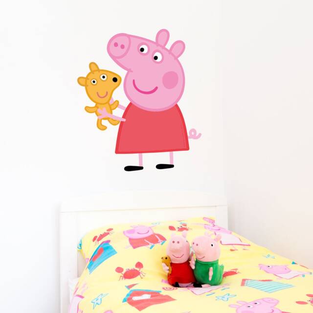 Peppa Pig With Teddy Wall Sticker, Decal - image 1
