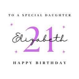 Daughter 21St Birthday Candle Sticker Stickers Label 21 Labels - thumbnail 4