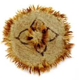 Abstract Felt Tapestry, Handmade, Wool Wall Art, Fiber Art Rug - 70cm - thumbnail 2