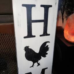 Home Rooster Sign Distressed Wood Vertical Rustic Entryway Wall Hanging Large Kitchen Primitive Farmhouse Decoration Fixer Upper - thumbnail 2