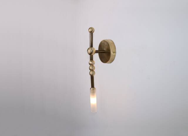 Modern Gold Wall Sconce , Lighting - Blackened Brass Lamp Vanity Light Fixture, Sconce, Lamp - image 1