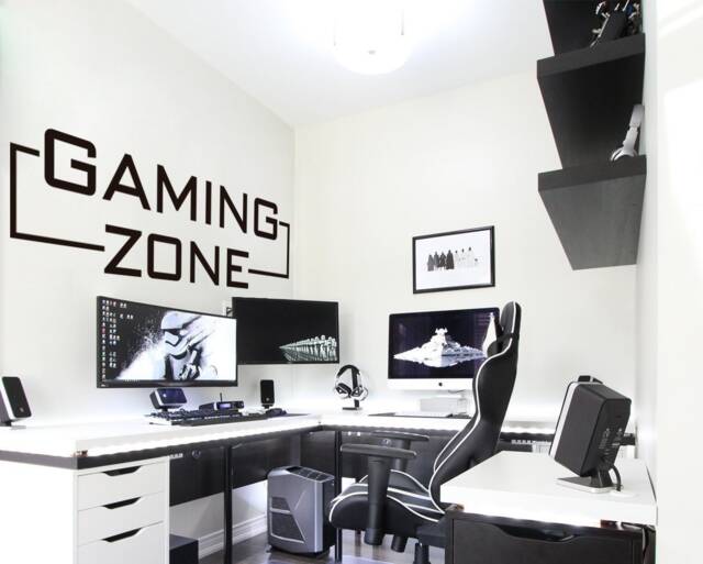 Gaming Zone Wall Decal Gamer Room Decor - image 1