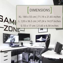 Gaming Zone Wall Decal Gamer Room Decor - thumbnail 2